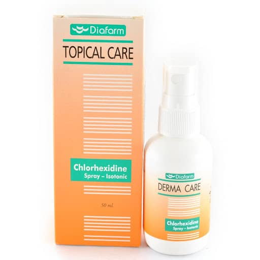 Diafarm Topical Care hlorheksidīna sprejs suņiem un kaķiem 50 ml